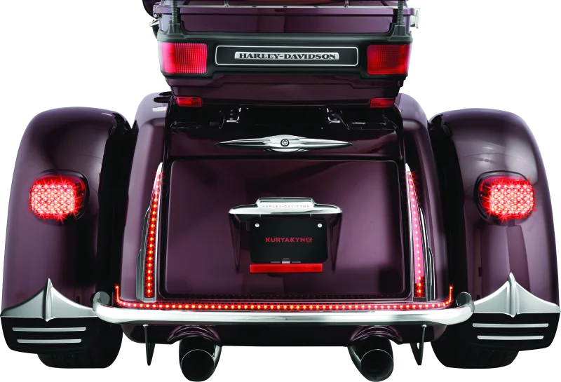 Kuryakyn Rear Mud Flaps For Trikes Chrome - Installation View