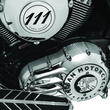 Load image into Gallery viewer, Kuryakyn Rear Oil Panel Accent Chrome Indian - Side View