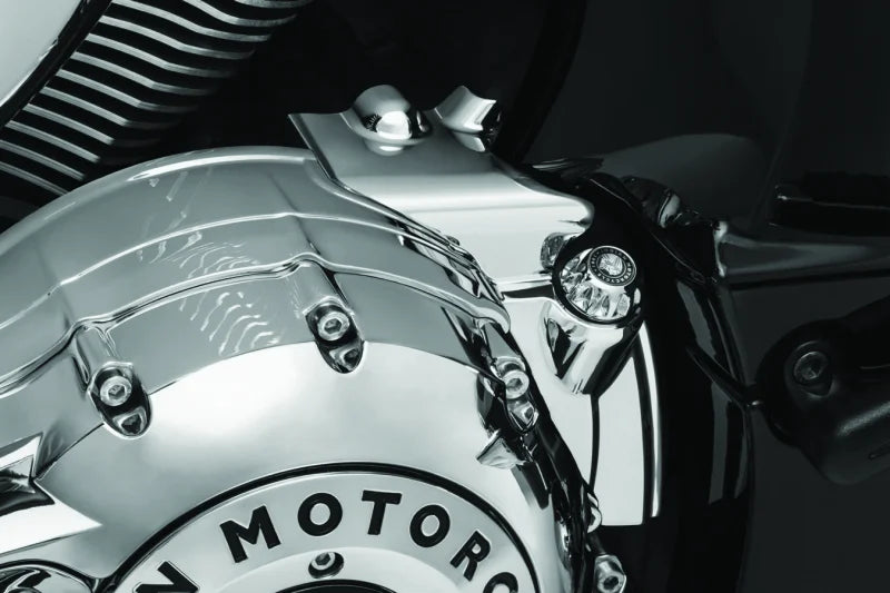 Kuryakyn Rear Oil Panel Accent Chrome Indian - Back View