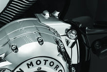 Load image into Gallery viewer, Kuryakyn Rear Oil Panel Accent Chrome Indian - Back View