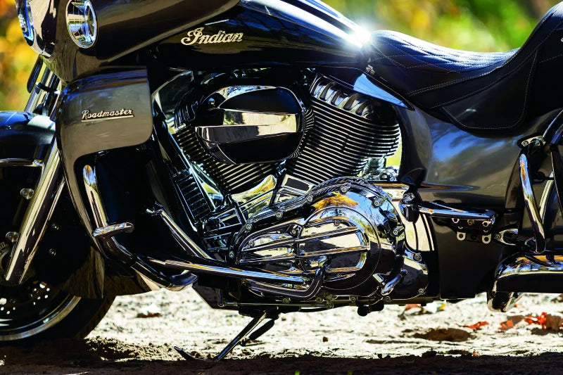 Kuryakyn Rear Oil Panel Accent Chrome Indian - Installation View