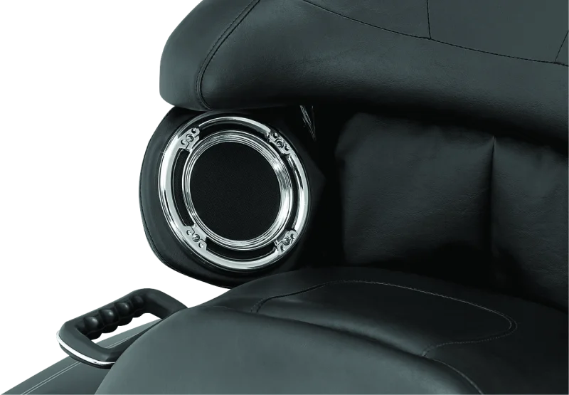 Kuryakyn Rear Speaker Accents For Harley-Davidson Chrome - Side View