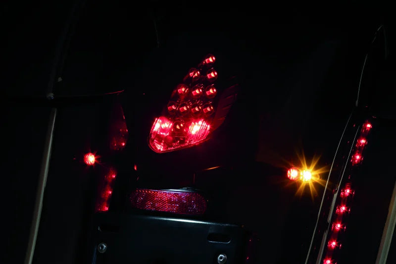 Kuryakyn Rear Turn Signal & License Plate Mount Indian Black - Side View