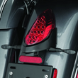 Load image into Gallery viewer, Kuryakyn Rear Turn Signal &amp; License Plate Mount Indian Black - Back View