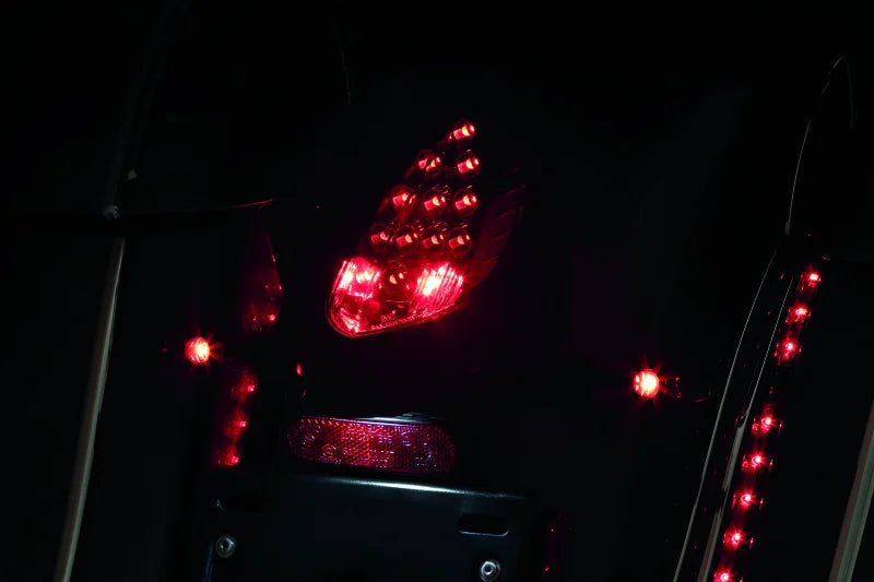 Kuryakyn Rear Turn Signal & License Plate Mount Indian Black - Installation View