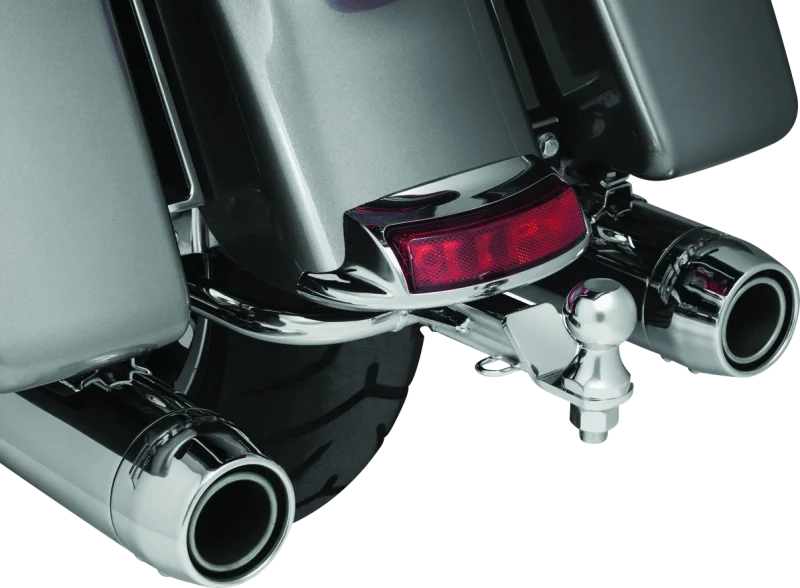 Kuryakyn Receiver Hitch  14-up Touring Models Black & Chrome - Side View