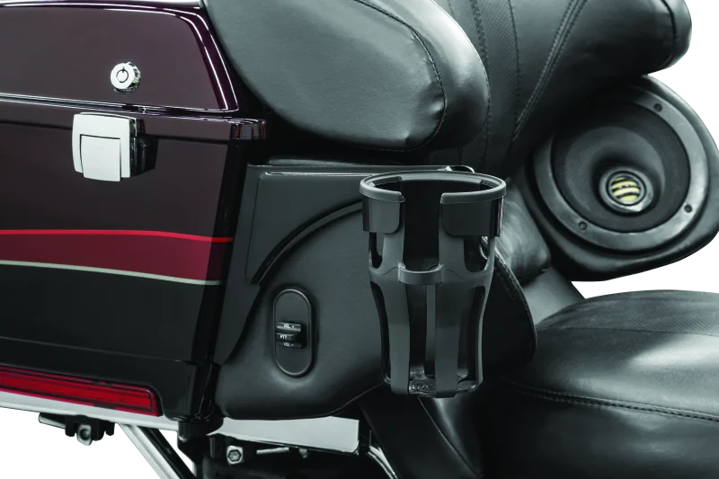 Kuryakyn Reflex Drink Holder-Passenger Mount Black - Side View