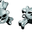 Load image into Gallery viewer, Kuryakyn Replacement Zombie Grip Emblems With Throttle Boss Chrome - Main Product View