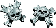 Load image into Gallery viewer, Kuryakyn Replacement Zombie Grip Emblems With Throttle Boss Chrome - Main Product View