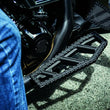 Load image into Gallery viewer, Kuryakyn Riot Brake Pedal Pad FL Models Satin Black - Side View
