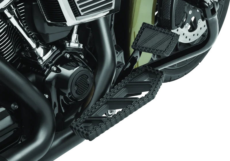 Kuryakyn Riot Brake Pedal Pad FL Models Satin Black - Back View