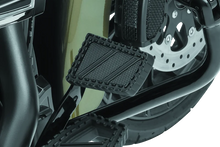 Load image into Gallery viewer, Kuryakyn Riot Brake Pedal Pad FL Models Satin Black - Installation View