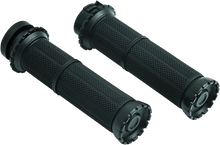 Load image into Gallery viewer, Kuryakyn Riot Grips Dual Cable Satin Black - Main Product View