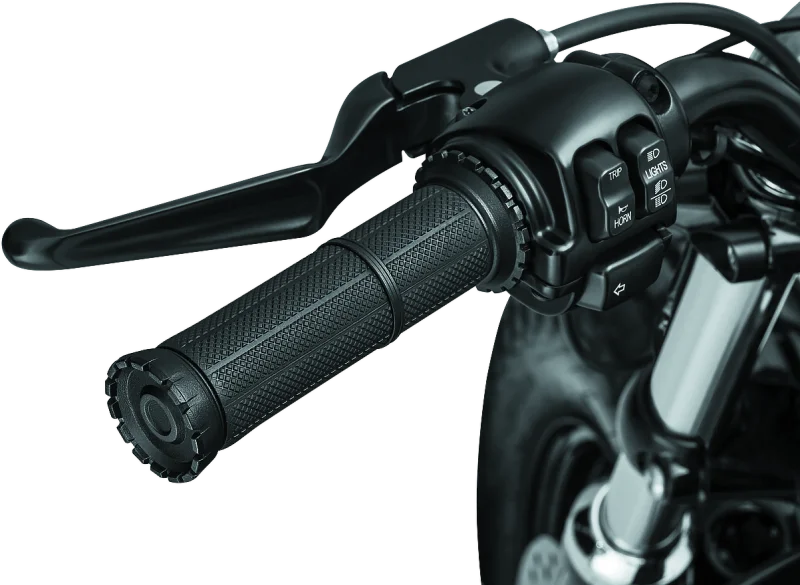 Kuryakyn Riot Grips Dual Cable Satin Black - Side View