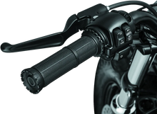 Load image into Gallery viewer, Kuryakyn Riot Grips Dual Cable Satin Black - Side View