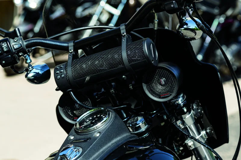 Kuryakyn Road Thunder Plus Sound Bar Satin Black - Back View