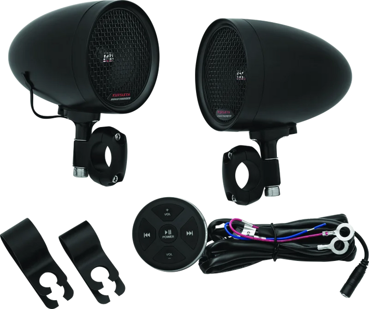 Kuryakyn Road Thunder Speaker Pods Bluetooth Audio Controller Black