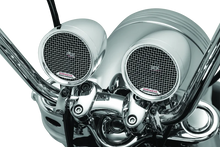 Load image into Gallery viewer, Kuryakyn Road Thunder Speaker Pods Bluetooth Audio Controller Chrome - Side View