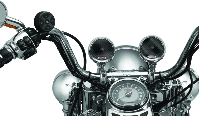 Kuryakyn Road Thunder Speaker Pods Bluetooth Audio Controller Chrome - Detail View