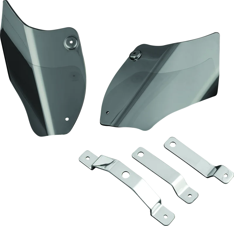 Kuryakyn Saddle Shields Heat Deflectors 00-17 Softail Smoke - Main Product View