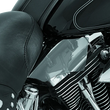Load image into Gallery viewer, Kuryakyn Saddle Shields Heat Deflectors 00-17 Softail Smoke - Side View