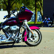 Load image into Gallery viewer, Kuryakyn Saddle Shields Heat Deflectors 09-Up Touring Smoke - Side View