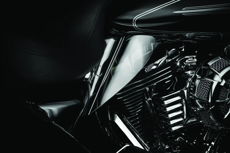 Kuryakyn Saddle Shields Heat Deflectors 09-Up Touring Smoke - Back View