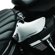 Load image into Gallery viewer, Kuryakyn Saddle Shields Heat Deflectors 18-Up Softail Models Smoke - Side View