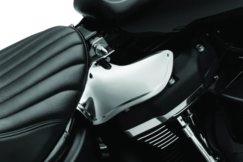 Kuryakyn Saddle Shields Heat Deflectors 18-Up Softail Models Smoke - Side View