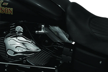 Load image into Gallery viewer, Kuryakyn Saddle Shields Heat Deflectors 99-17 Dyna Models Smoke - Side View