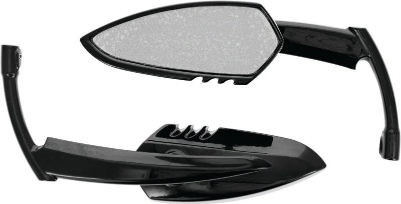 Kuryakyn Scythe Mirrors Black - Side View