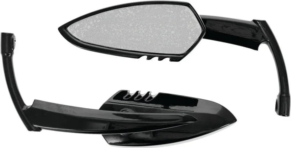 Kuryakyn Scythe Mirrors Black - Side View
