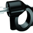 Load image into Gallery viewer, Kuryakyn Side Mount License Plate Holder Clamp 86-17 Softails Gloss Black - Main Product View