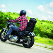Load image into Gallery viewer, Kuryakyn Side Mount License Plate Holder Clamp 86-17 Softails Gloss Black - Detail View
