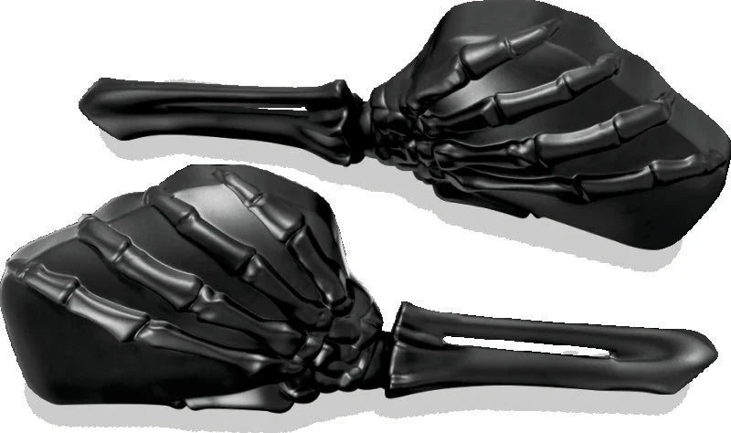 Kuryakyn Skeleton Hand Mirrors Black/Black - Main Product View