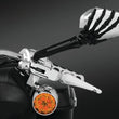 Load image into Gallery viewer, Kuryakyn Skeleton Hand Mirrors Black/Chrome - Side View