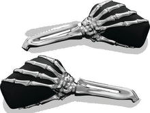 Load image into Gallery viewer, Kuryakyn Skeleton Hand Mirrors Chrome/Black - Main Product View