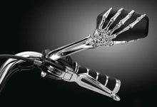 Load image into Gallery viewer, Kuryakyn Skeleton Hand Mirrors Chrome/Black - Side View