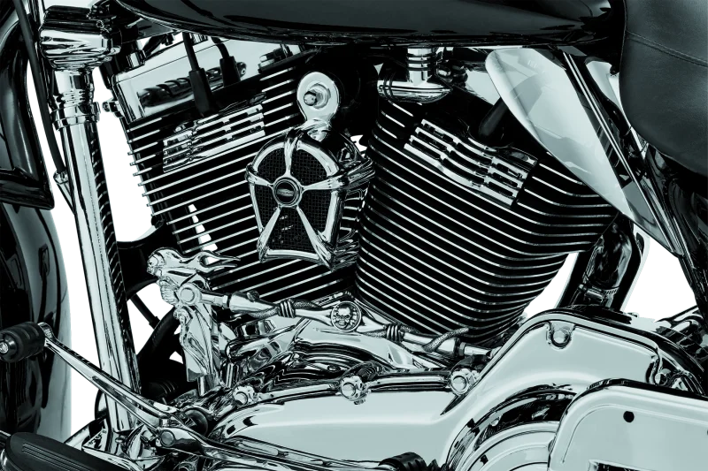 Kuryakyn Slotted Head Bolt Covers Chrome - Side View