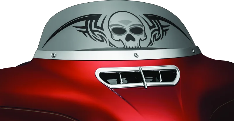 Kuryakyn Smooth Windshield Trim 14-Up Touring Chrome - Side View