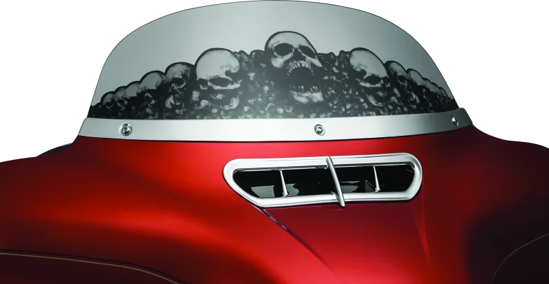 Kuryakyn Smooth Windshield Trim 14-Up Touring Chrome - Installation View