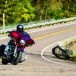Load image into Gallery viewer, Kuryakyn Smooth Windshield Trim 14-Up Touring Gloss Black - Back View