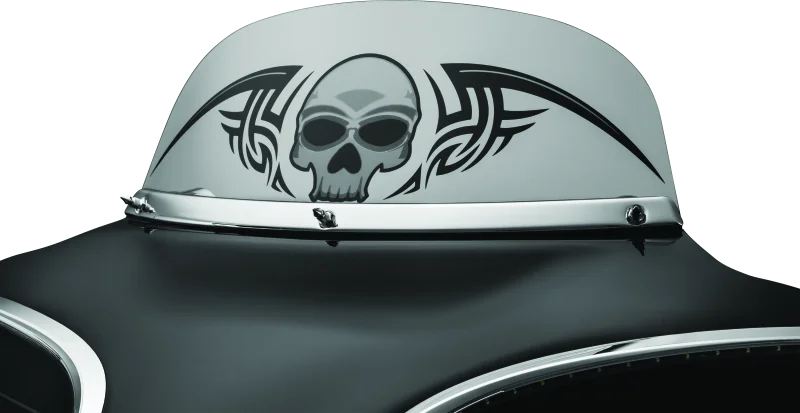 Kuryakyn Smooth Windshield Trim 96-13 Touring Chrome - Side View