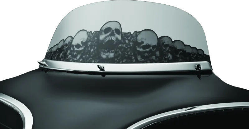 Kuryakyn Smooth Windshield Trim 96-13 Touring Chrome - Back View