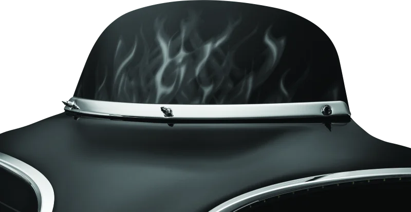 Kuryakyn Smooth Windshield Trim 96-13 Touring Chrome - Additional View 6