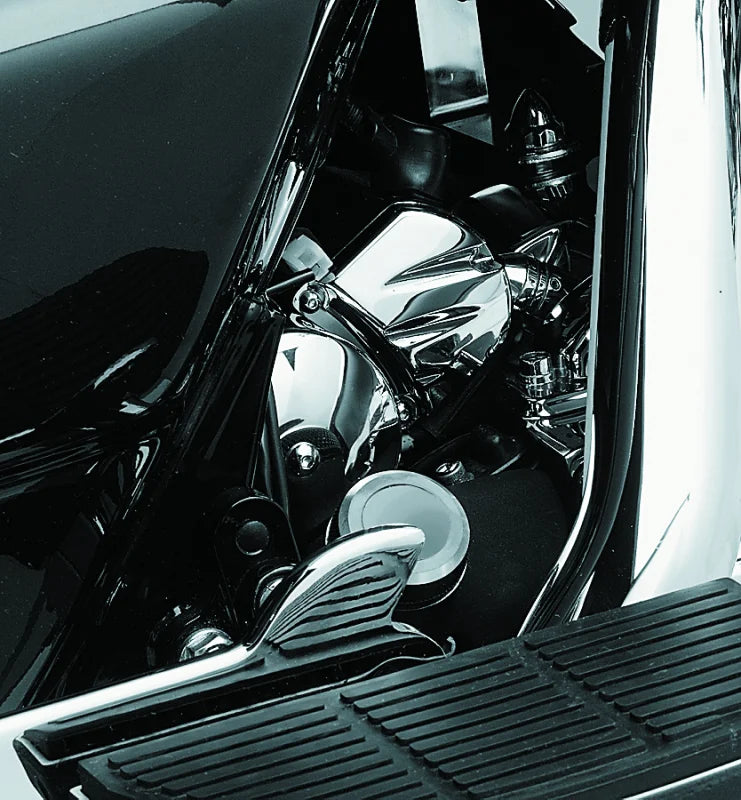 Kuryakyn Solenoid Cover 90-06 Big Twins 91-19 XL Sportsters Chrome - Side View