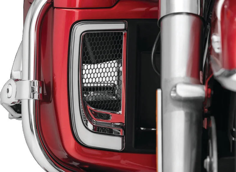 Kuryakyn Solid Plates Tracer Rad Grills - Side View