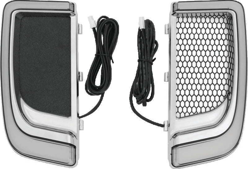 Kuryakyn Solid Plates Tracer Rad Grills - Back View