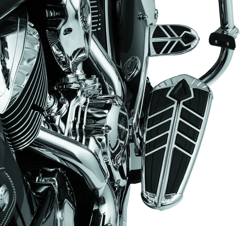 Kuryakyn Spear Brake Pedal Pad For 14-23 Indian Models Chrome - Back View