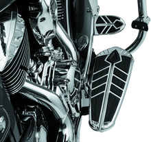 Load image into Gallery viewer, Kuryakyn Spear Brake Pedal Pad For 14-23 Indian Models Chrome - Back View